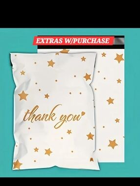 NWT - 15ct. 12x15.5 Polymailers Bonus Random Thank You Cards And Stickers